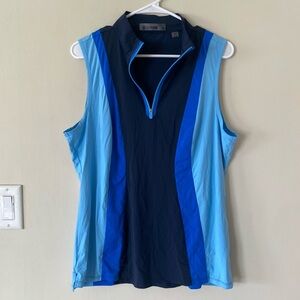 G/Fore Sleeveless Quarterzip Golf Top